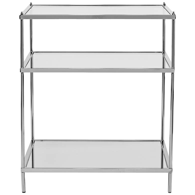 Image 3 Knox 22" Wide Metallic Chrome Side Table more views