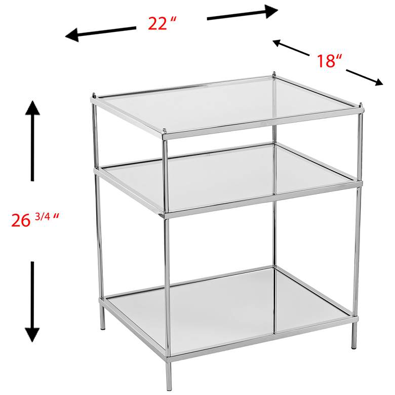 Image 5 Knox 22" Wide Metallic Chrome Side Table more views