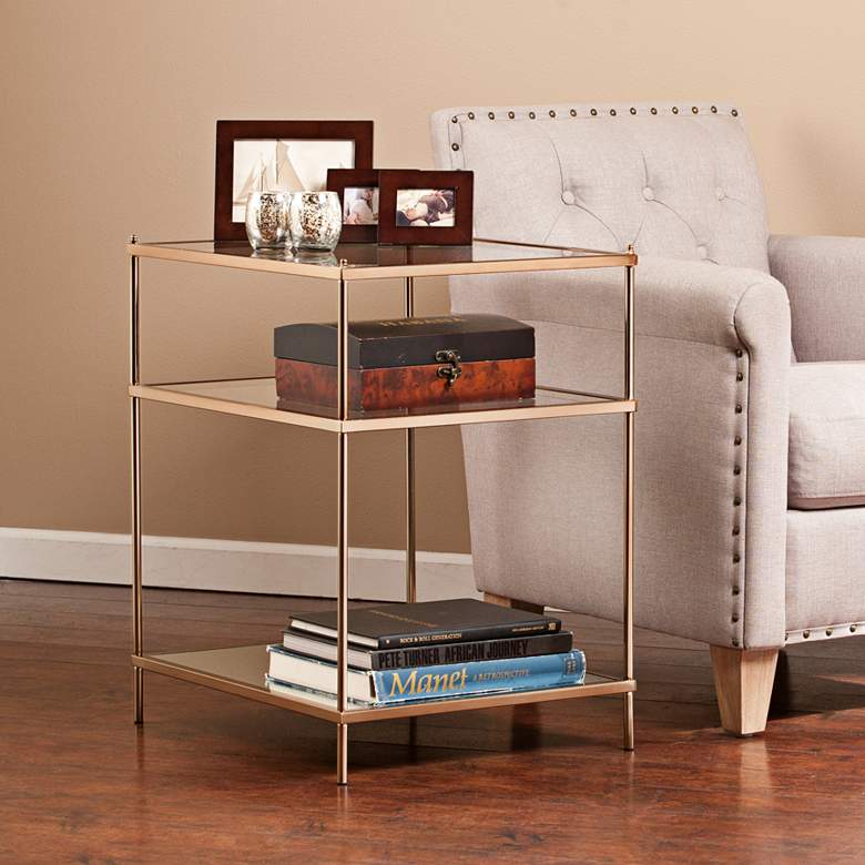 Image 1 Knox 22 inch Wide Metallic Gold Side Table