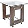Knox 24" Wide Glass and Wood Industrial End Table