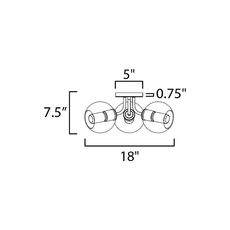 Image 6 Knox 3-Light Semi-Flush Mount more views