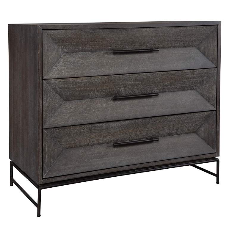 Image 5 Knox 36" Wide x 32" High Dark Walnut Accent Chest more views