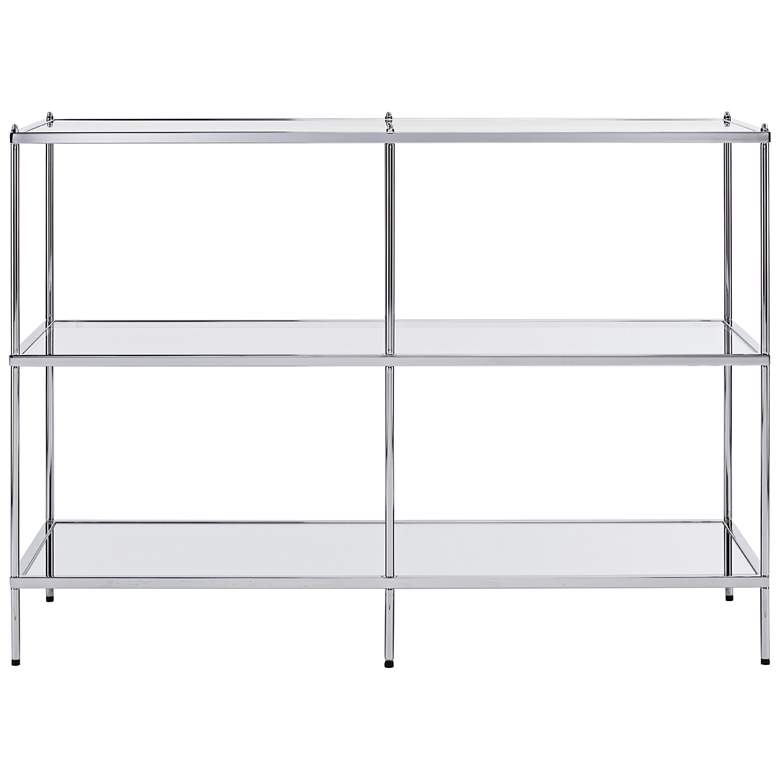 Image 2 Knox 42" Wide Metallic Chrome Console Table