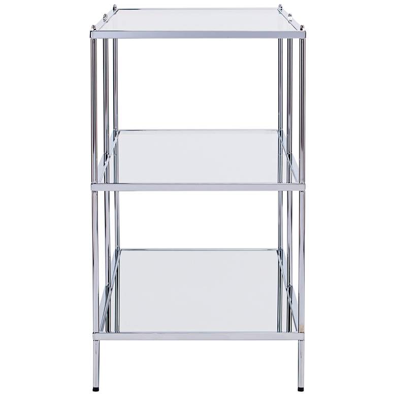 Image 4 Knox 42" Wide Metallic Chrome Console Table more views