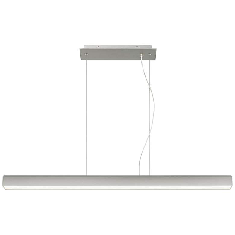 Image 1 Knox 45 1/4"W Satin Nickel LED Kitchen Island Light Pendant