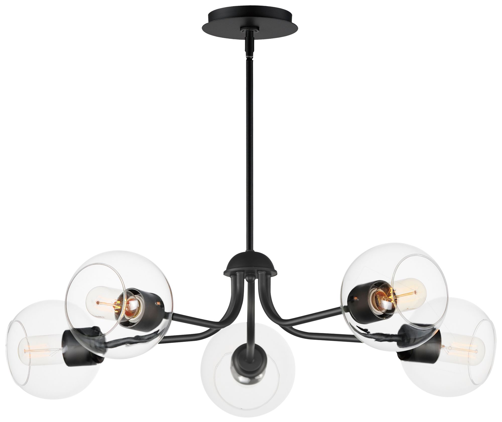 Image 3 Knox 5-Light Globe Chandelier Black