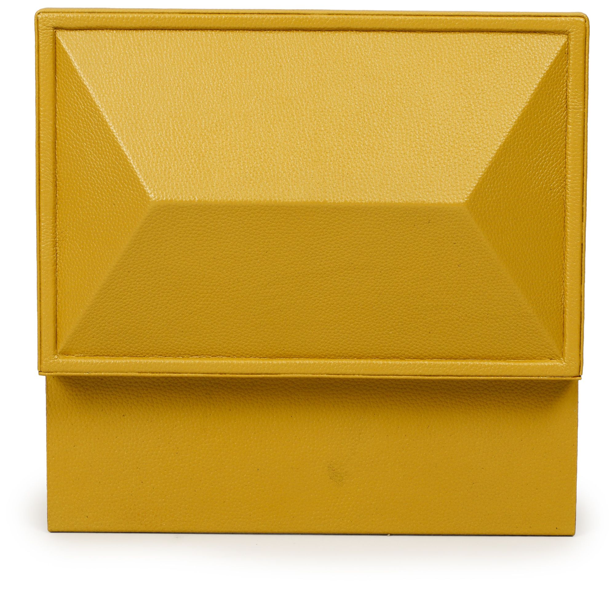 Knox Mustard Yellow Vegan Leather Designer Jewelry Box