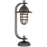 Knox Oil-Rubbed Bronze Lantern Desk Lamp with USB Dimmer