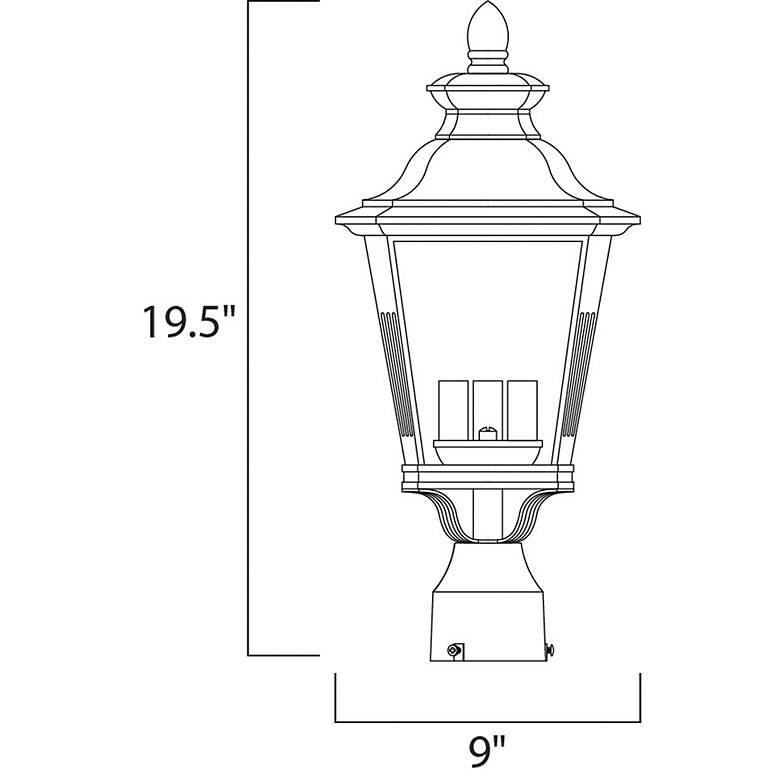 Image 4 Knoxville 19 1/2" High Bronze 3-Light Outdoor Post Light more views