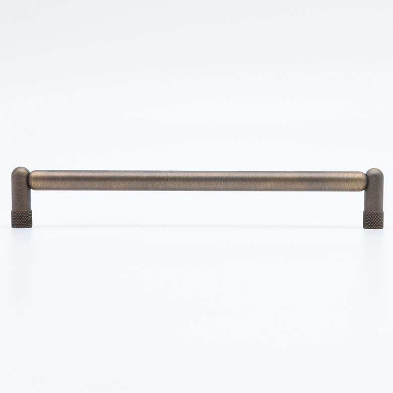 Image 1 Knurled Antique English 8 1/2" Wide Cabinet Pull
