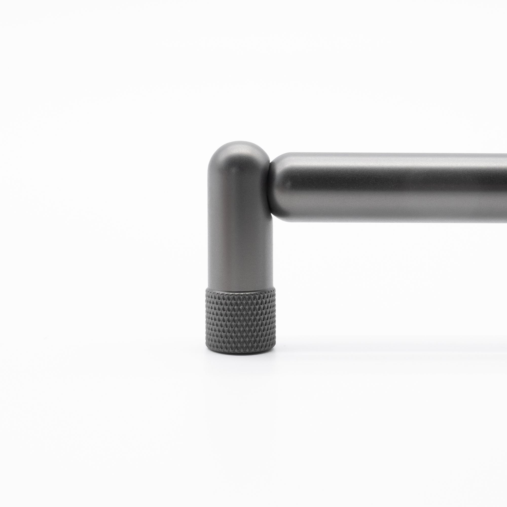 Image 2 Knurled Graphite 4 1/2" Wide Cabinet Pull more views