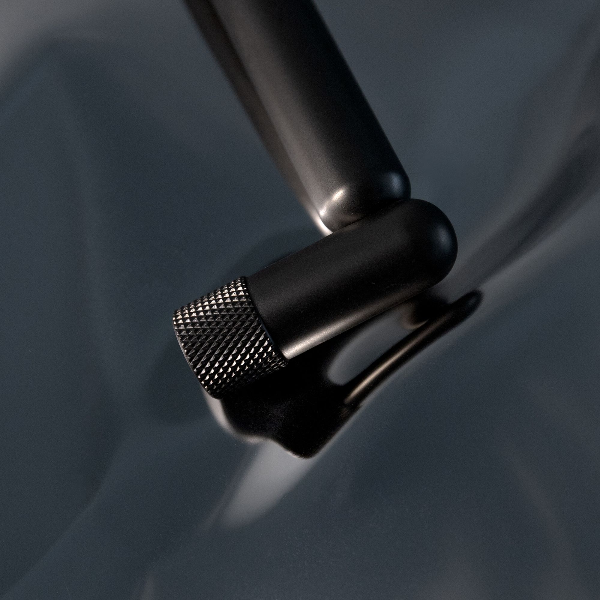 Image 4 Knurled Graphite 4 1/2" Wide Cabinet Pull more views