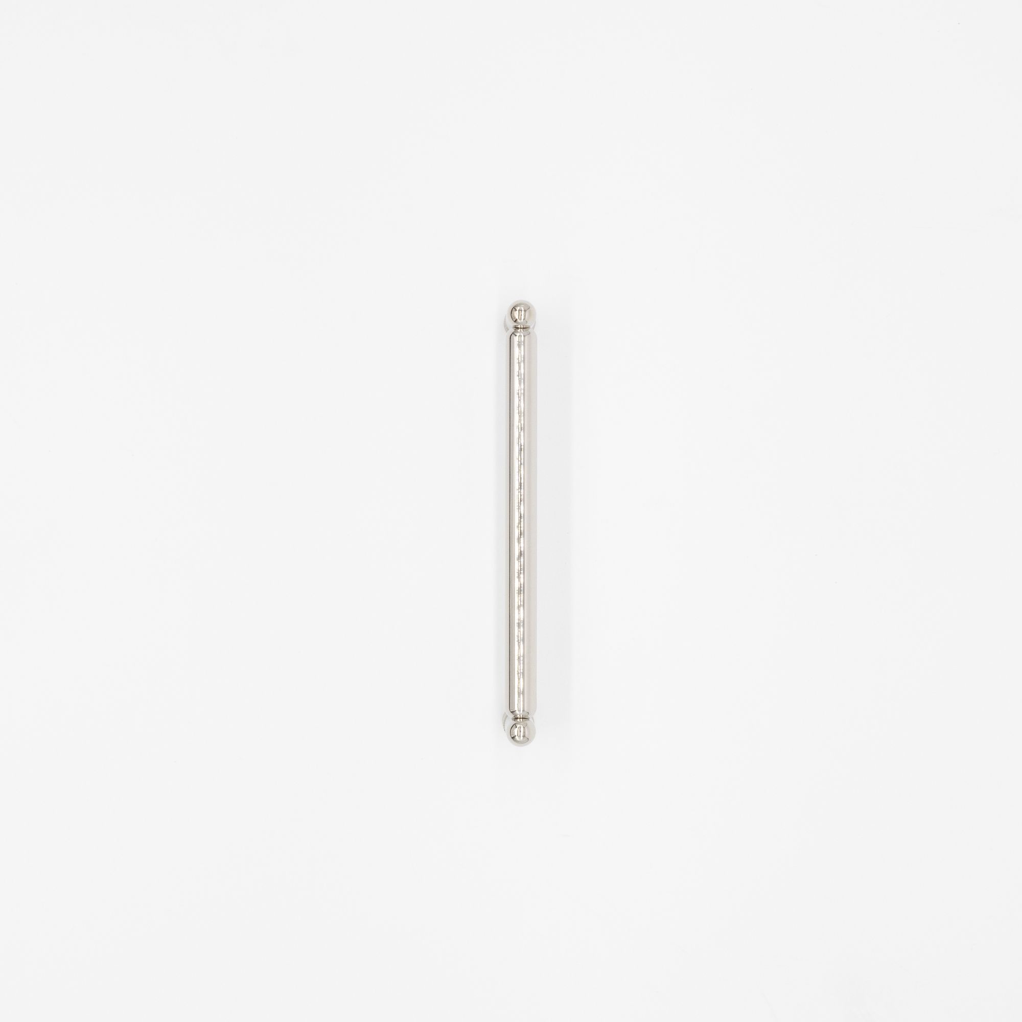 Image 2 Knurled Polished Nickel 6 1/2" Wide Cabinet Pull more views