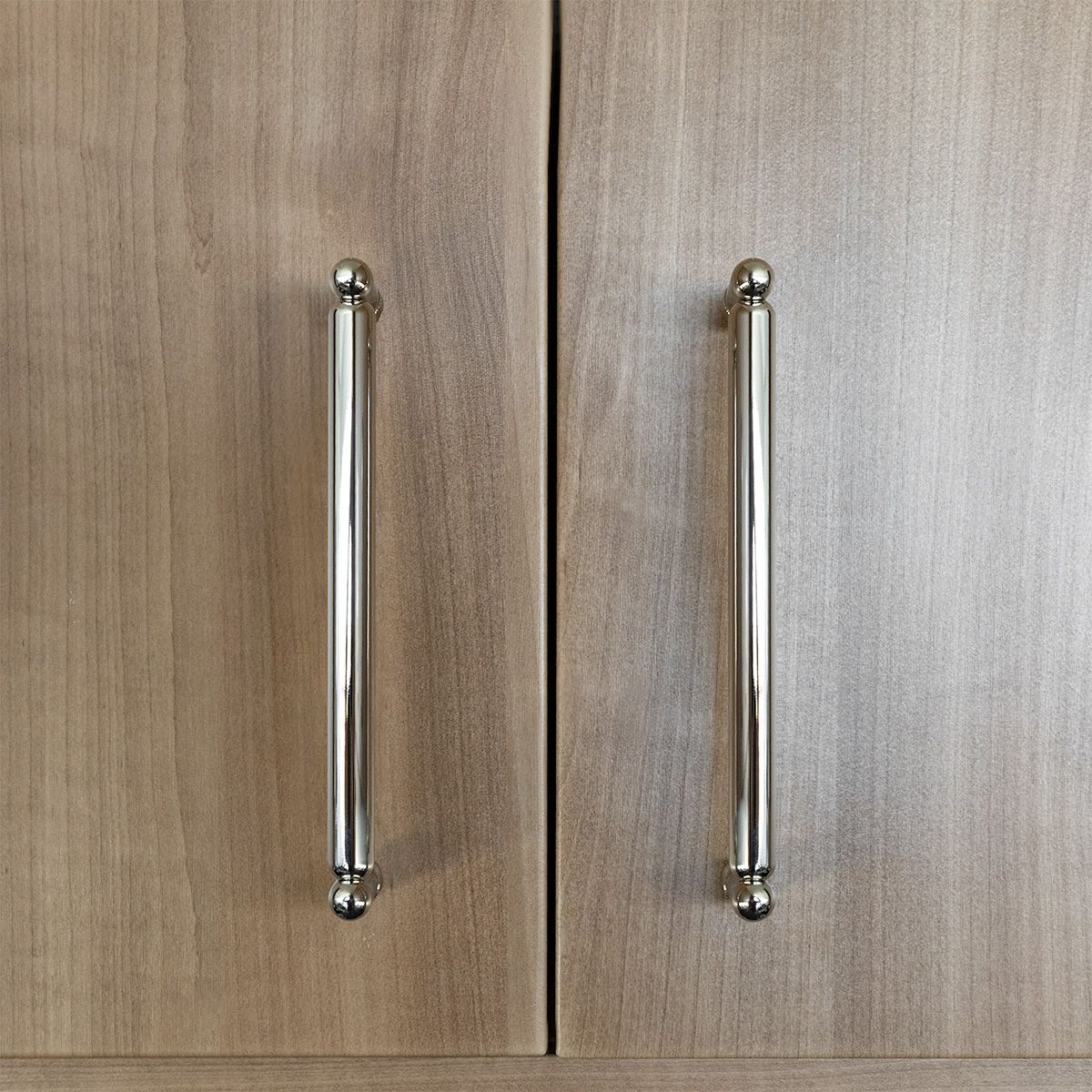 Image 3 Knurled Polished Nickel 6 1/2" Wide Cabinet Pull more views