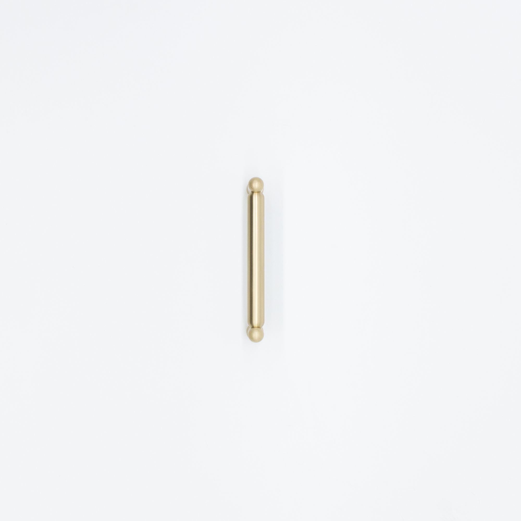 Image 3 Knurled Satin Brass 4 1/2" Wide Cabinet Pull more views