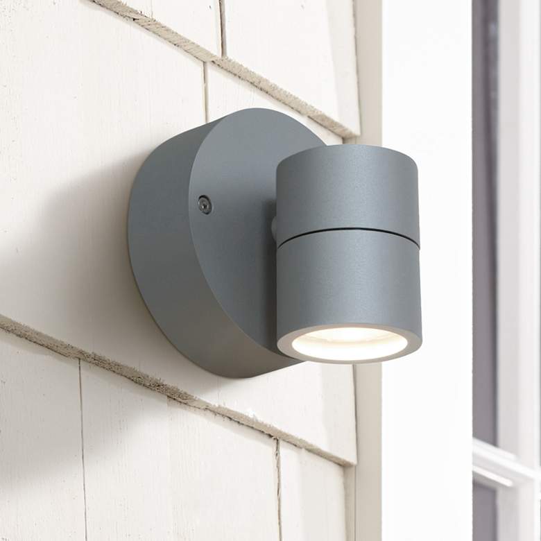 Image 1 KO 4 1/4" High Satin Outdoor Spotlight