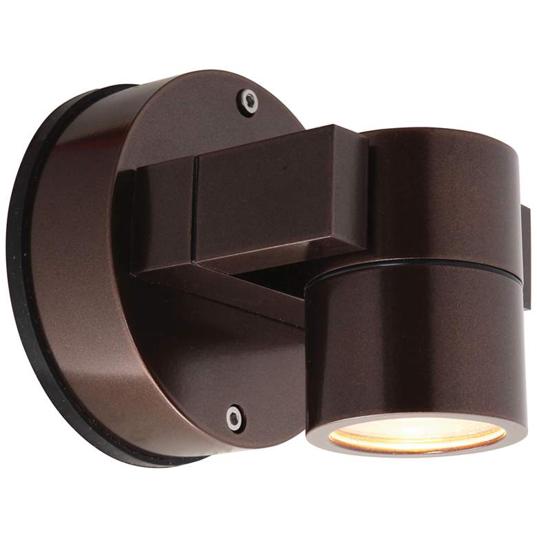 Image 2 KO 4 inch High Bronze Metal LED Outdoor Wall Light Spotlight