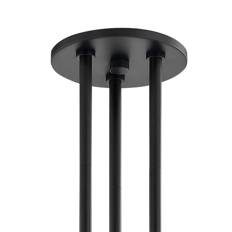 Image 3 Koa 33 1/2" Wide Black and Patina Brass 6-Light Chandelier more views