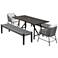 Koala Calica and Camino 5 Piece Outdoor Dining Set with Eucalyptus and Rope