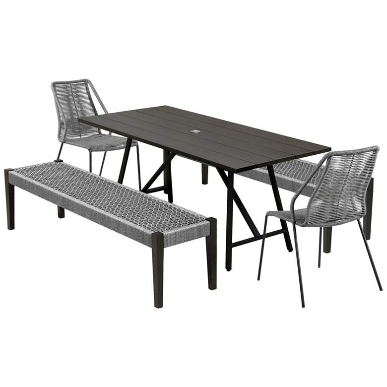Image 1 Koala Clip and Camino 5 Piece Outdoor Dining Set in Eucalyptus with Rope