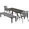 Koala Clip and Camino 5 Piece Outdoor Dining Set in Eucalyptus with Rope