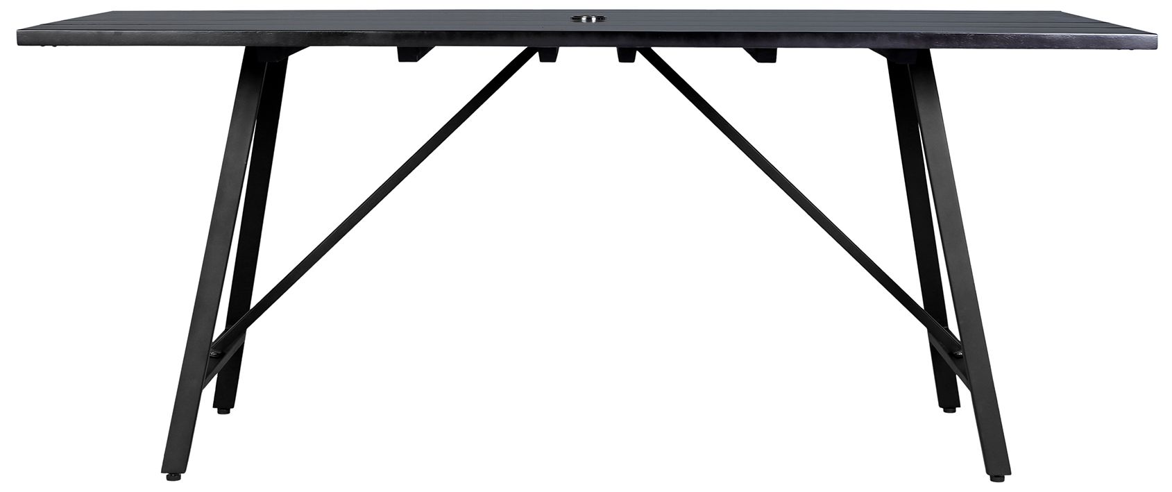 Image 3 Koala Outdoor Patio Dark Eucalyptus Wood and Metal Rectangle Dining Table more views