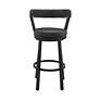 3_Kobe 26 in. Swivel Barstool in Black Finish, Black Faux Leather more views