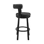 4_Kobe 26 in. Swivel Barstool in Black Finish, Black Faux Leather more views