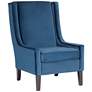 Kobi II Blue Velvet Accent Chair in scene