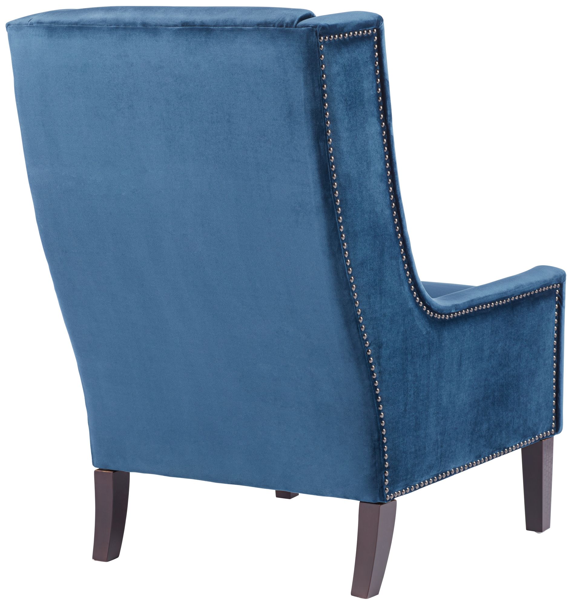 blue studded accent chair