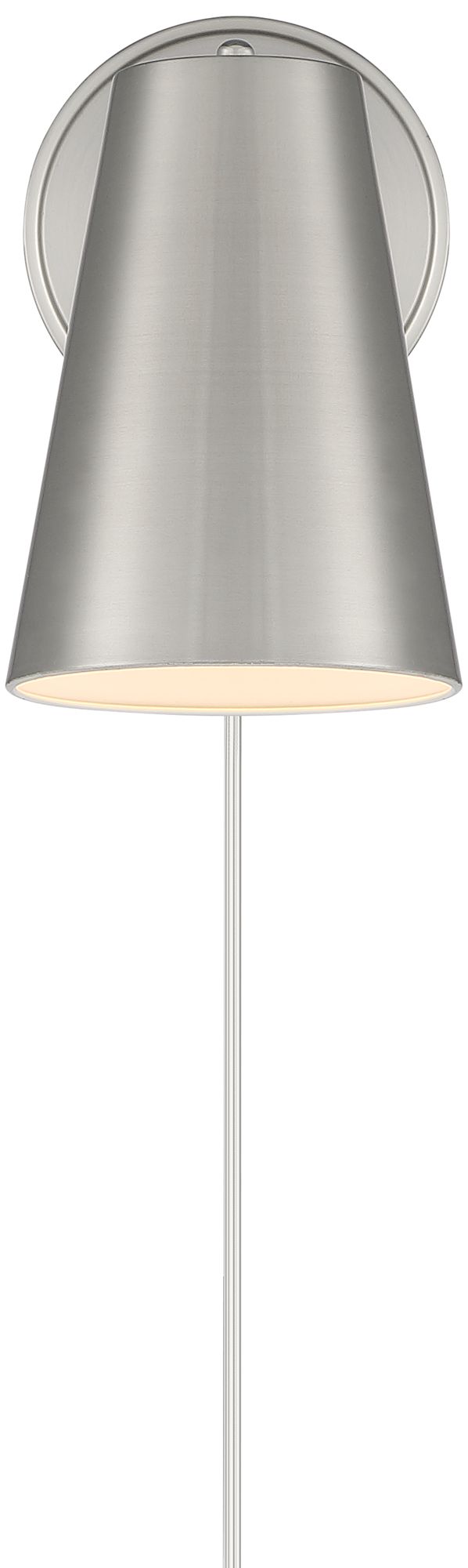 Image 3 Koby Brushed Nickel Adjustable Modern Plug-In Wall Lamps Set of 2 more views