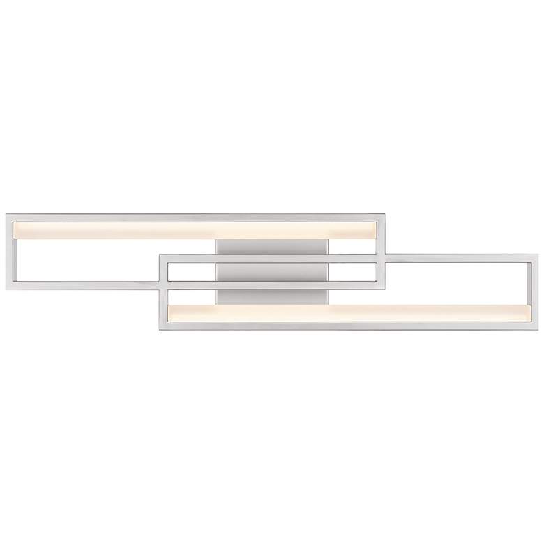 Image 1 Kocha Integrated LED Painted Brushed Nickel Bath Light with CCT Switch