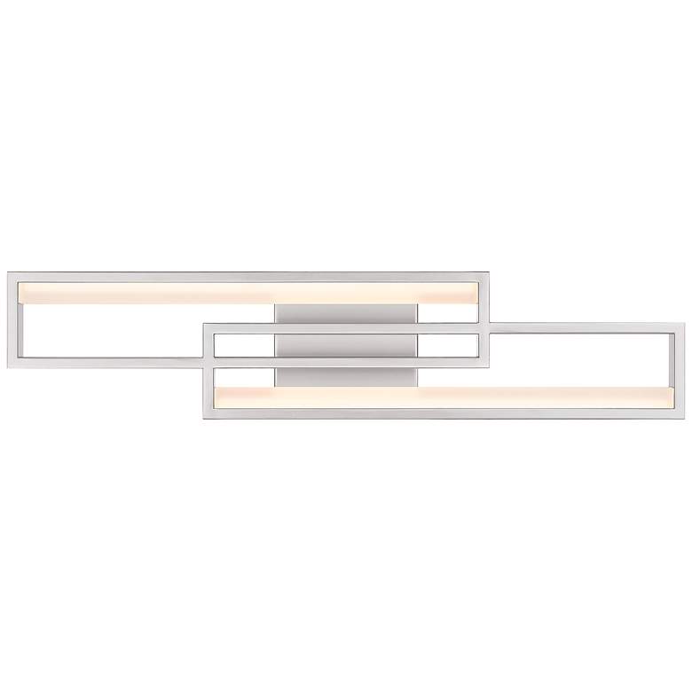 Image 1 Kocha Integrated LED Painted Brushed Nickel Bath Light with CCT Switch