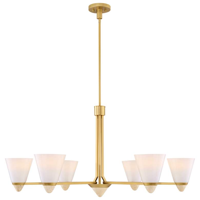Image 1 Kohlman 6-Light Chandelier in Warm Brass