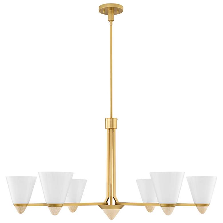 Image 2 Kohlman 6-Light Chandelier in Warm Brass more views