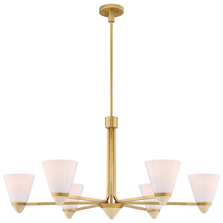Image 3 Kohlman 6-Light Chandelier in Warm Brass more views