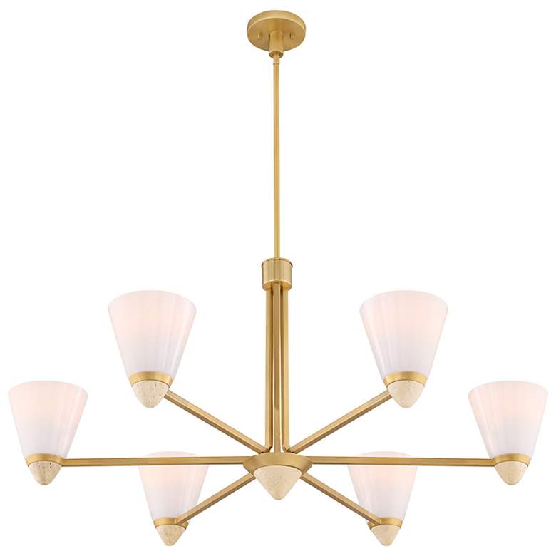 Image 4 Kohlman 6-Light Chandelier in Warm Brass more views