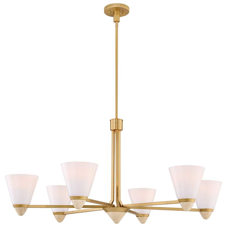 Image 5 Kohlman 6-Light Chandelier in Warm Brass more views