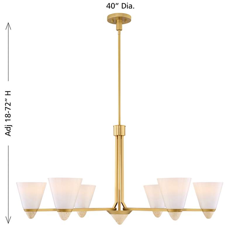 Image 7 Kohlman 6-Light Chandelier in Warm Brass more views