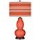 Koi Bold Stripe Double Gourd Table Lamp by Color Plus