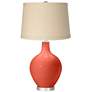 Koi Burlap Drum Shade Ovo Table Lamp by Color Plus