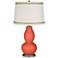 Koi Double Gourd Table Lamp with Rhinestone Lace Trim