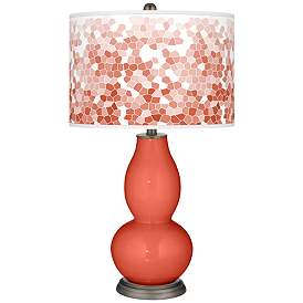 Image1 of Koi Mosaic Giclee Double Gourd Table Lamp by Color Plus