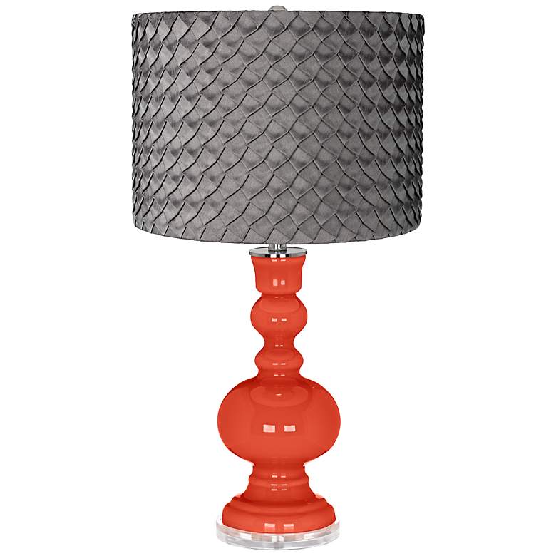 Image 1 Koi Pleated Charcoal Shade Apothecary Table Lamp