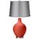 Koi - Satin Light Gray Shade Ovo Table Lamp by Color Plus