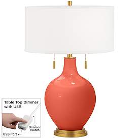 Image1 of Koi Toby Brass Accents Table Lamp with Dimmer