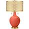 Koi Toby Brass Metal Shade Table Lamp