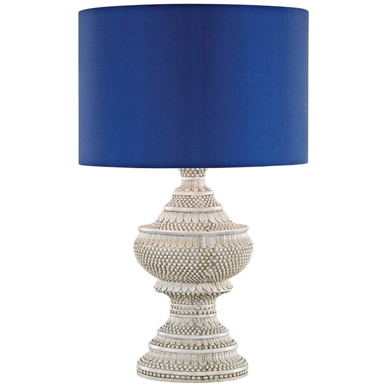 Image 1 Kokopo Ultramarine Shade Antique White Outdoor Table Lamp
