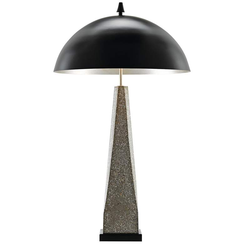 Image 1 Kole Polished Concrete with Abalone Shells Table Lamp