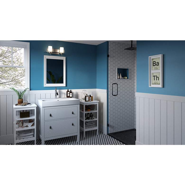 Image 6 Kolt 2-Light Brushed Nickel Vanity Light more views